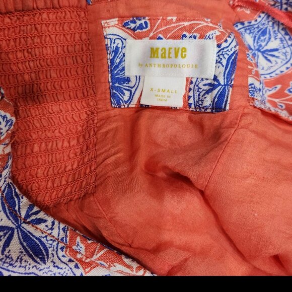 Anthropologie Maeve Halter Slim Mini Dress Bottom Print V-Neck Size XS - Picture 12 of 12